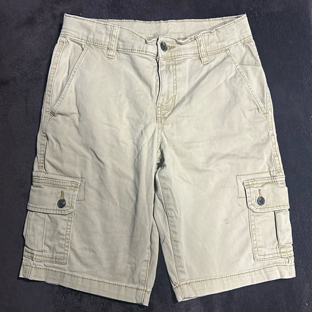 Arizona Boys Khaki Cargo Shorts Size 16R